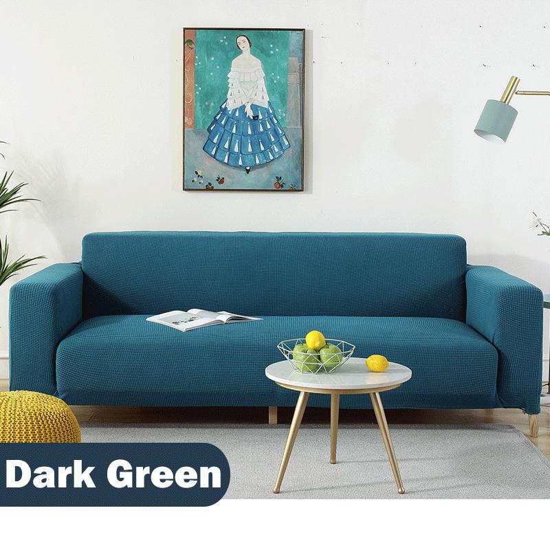 

Elastic Waterproof Stretch Sofa Covers Slipcover Protector Settee 1234 Seater Dark Green,1pcs 40*40cm Pillowcover