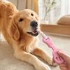 Dog Rubber Toy with Spatula and Cloth Strip Shape for Daily Chewing and Play