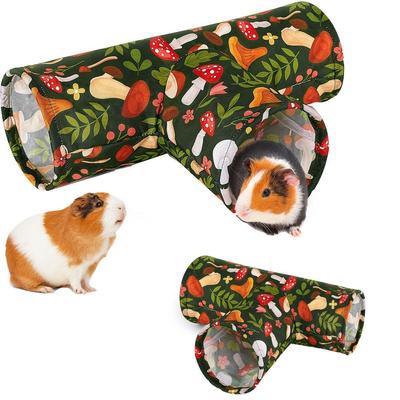 Cozy 3 Way Guinea Pig Tunnel House Washable Summer/Winter Style Hamster Hideout Soft Foldable Chinchilla Tunnel Habitat Playing