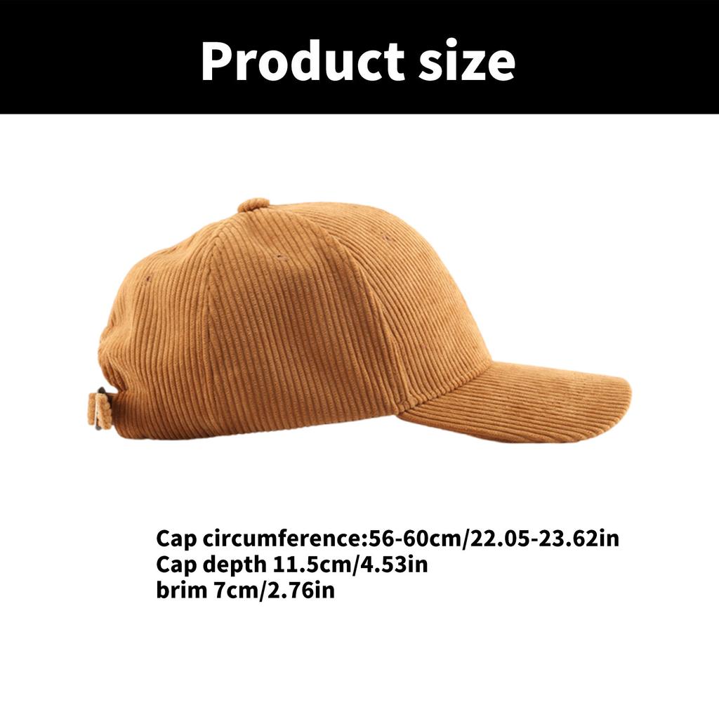 Corduroy Baseball Cap For Women And Men Solid Color Autumn Winter Sunproof Hat Sport Snapback Caps Warm Fashion Headwear