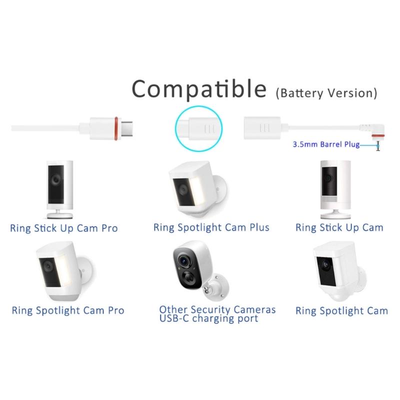 Multipurpose Type C Charging Cable Compatibility With Solars Arrays and Monitoring Devices Heat Resistant Housing