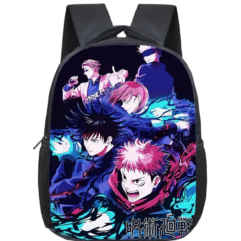 Anime Jujutsu Kaisen Backpack Boys Girls Kindergarten Book Bag Children School Bags Manga Gojo Satoru Yuji Itadori Backpack Gift