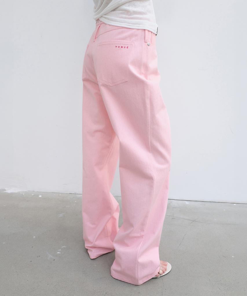 Yunse Rivet Low Pants (Pink)