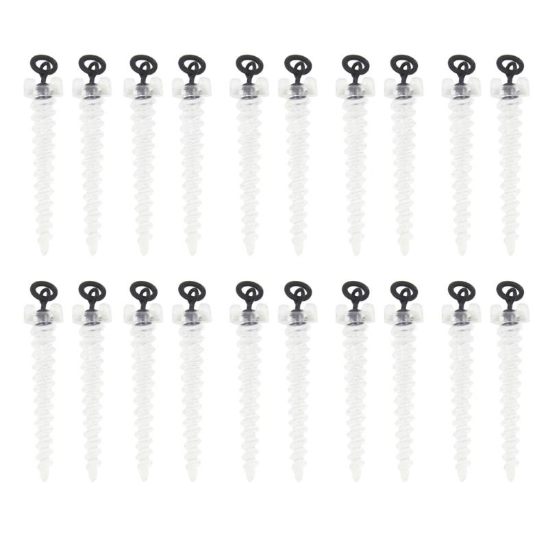20Pcs Floating Baits Boilie Screws With Rings Swivels Baits Screw Carp Boilie Baits Screw Carp Fishing Terminals Rig Tackle L