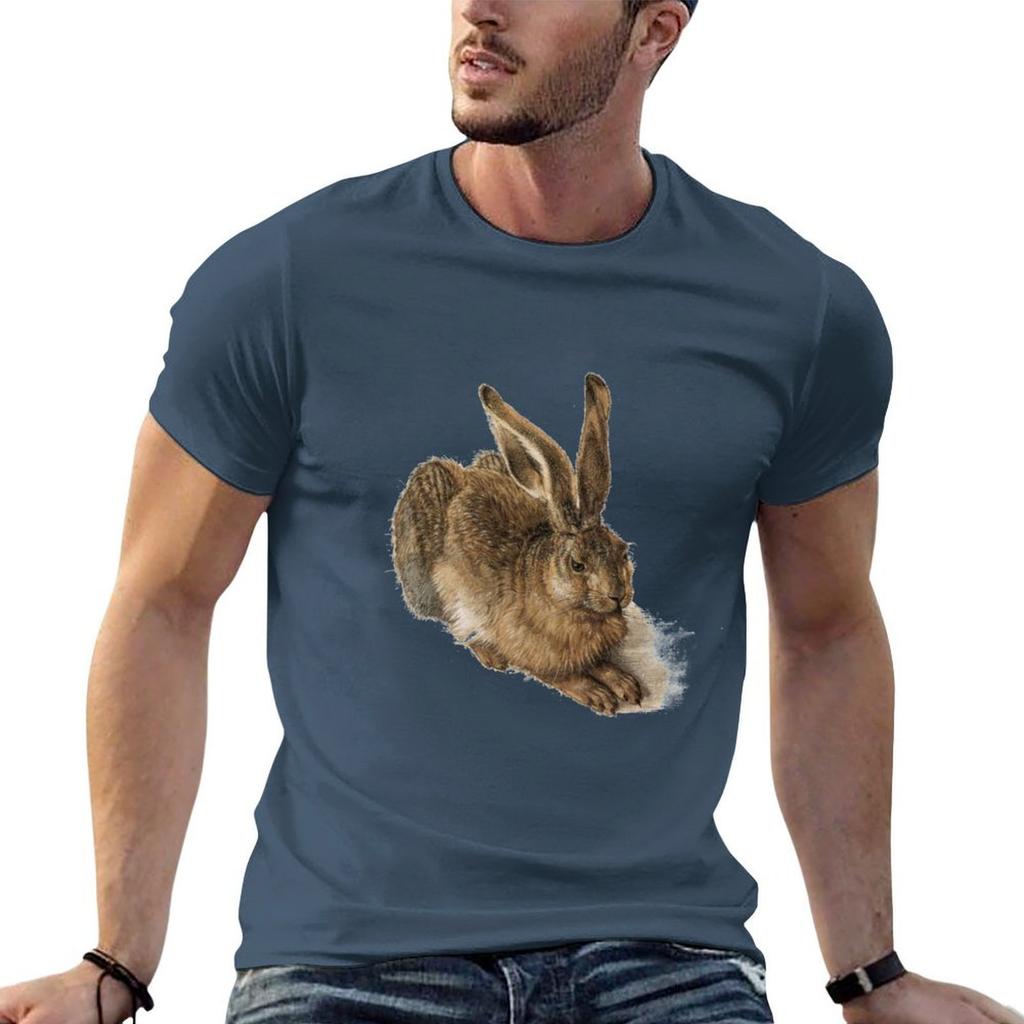 Young Hare by Albrecht Durer TShirt Simple Solid Color Crew Neck Tee