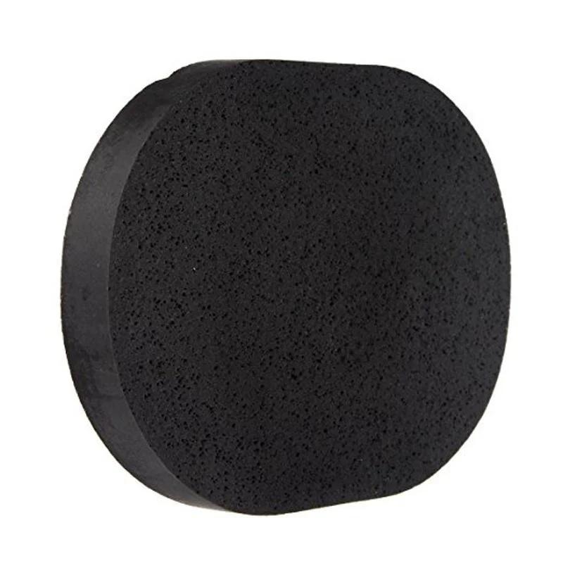 2pcs Soft Natural Black Bamboo Sponge Beauty Face Wash Cleansing Makeup Puff Charcoal Black Hot Sale Korean Skin Care