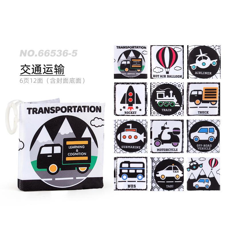 

5 страниц 10 сторон черно-белая детская тканевая книга разрывная детская тканевая книга игрушки раннего развития зелёный