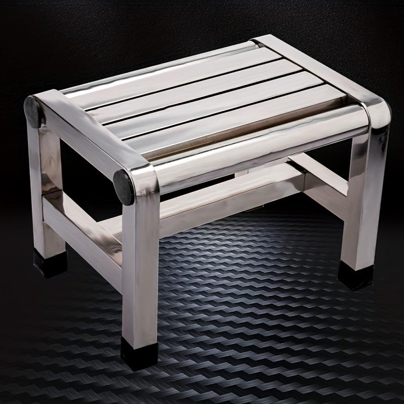 Scaun pătrat versatil din oțel inoxidabil - impermeabil, antiderapant, gros și durabil pentru utilizare în interior/exterior