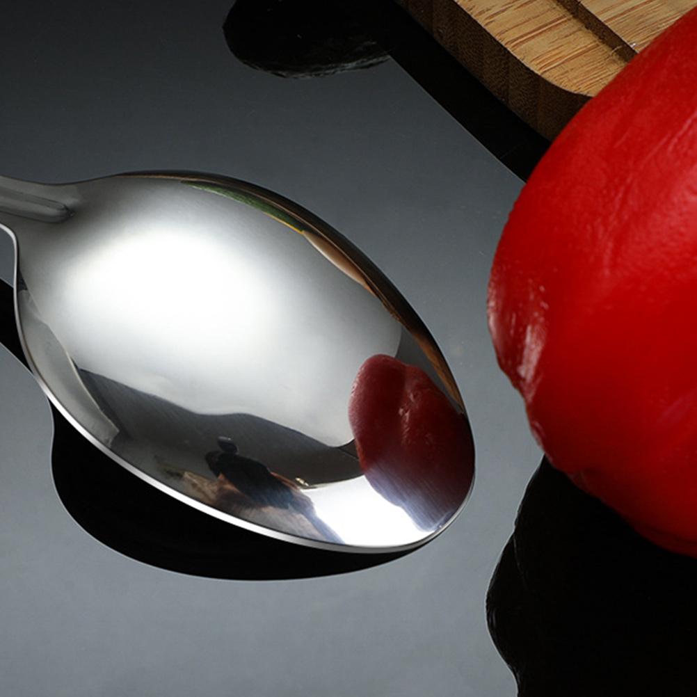 2 ks Sítko Nerezová ocel Servírovací lžíce Přenosné Děrované lžíce Nádobí pro každodenní použití Večeře Stříbrné Malé Opakovaně použitelné