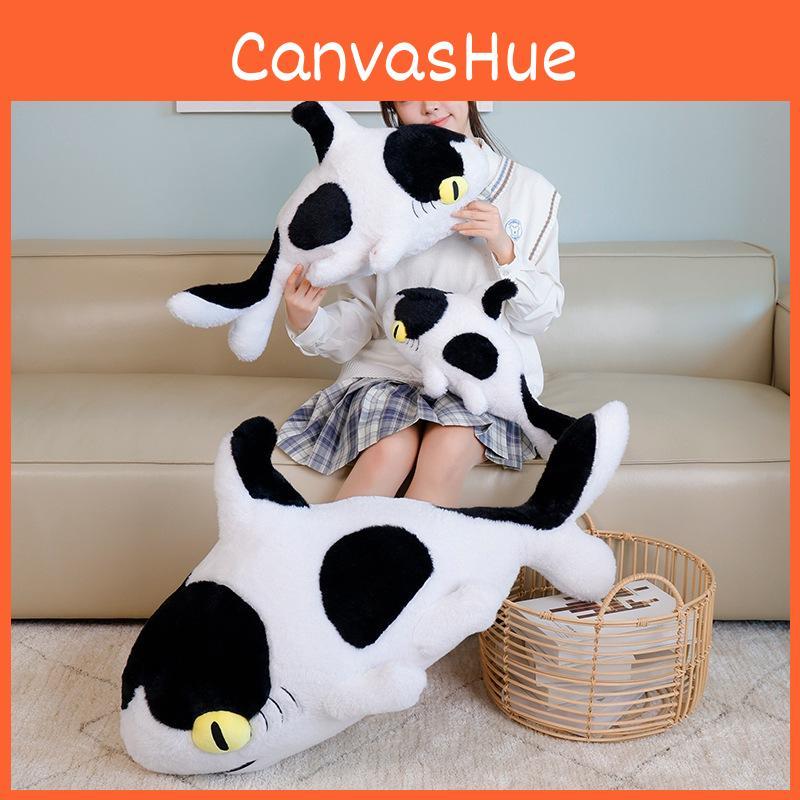 Shark Stuffed Cow Toy Short Plush Doll Long Strip Pillow Accompanying Children
