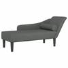 VidaXL Chaise longue avec coussins gris foncé tissu, canapé rembourré, canapé pour chambre à coucher, canapé à 2 places, 4007597