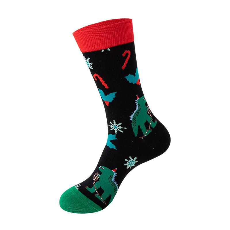 Trendy Christmas Mid-Calf Socks - Santa & Reindeer Festive Gifts for Autumn & Winter