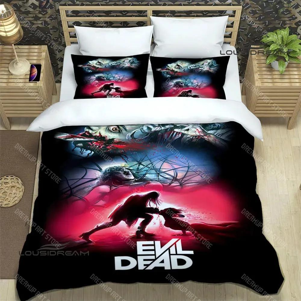 Set Biancheria da Letto Stampata The Evil Dead Set di Articoli Raffinati Copripiumino Set Piumone Letto Set Biancheria da Letto Lussuoso Regalo di Compleanno