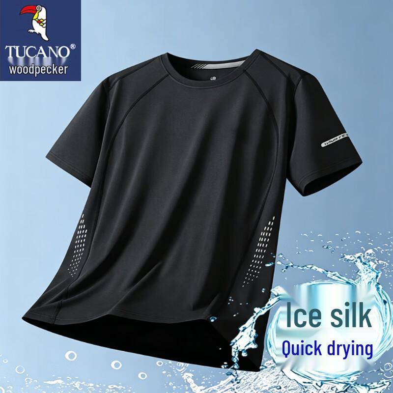 

TUCANO Men s Ice Silk Quick-Dry Short Sleeve T-Shirt 3XL