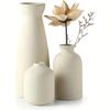 Set of Three Bohemian Ceramic Vases for Home Decor Living Room Bookshelf Dining Table Decorative Accessories