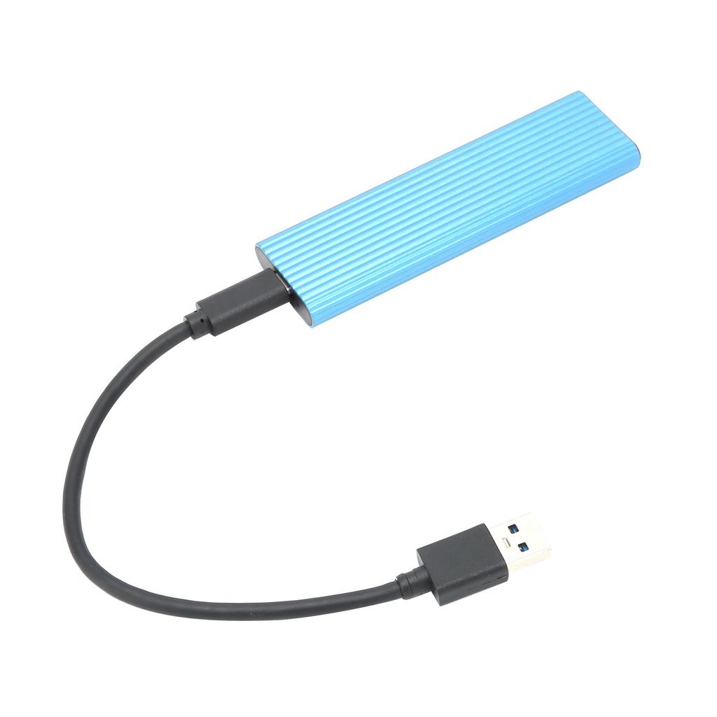 SSD Enclosure M.2 NGFF SATA Adapter Box B Key B+M Key External Hard Drive Case for Win Xp 7 8 (Blue ) Bleu  (Not