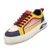 Men Platform Sneakers Street Style Shoes Personalized Mixed Color Design Skateboard Casual Outdoor Shoes