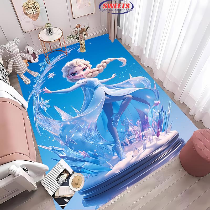 

Disney Крижане серце Ельза Магічний Крижаний Килим для Декору Кімнати Красивої Дівчинки Килим Килимок для Дивана 17 Стилів на Вибір, Теплий Подарунок для Дітей Дівчини 90x130cm (35x51in)