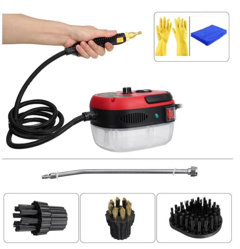 

110 В 220 В Высокотемпературный Пароочиститель Высокого Давления 2500 Вт Электрический Паровой Очиститель Для Чистки Бытовой Техники 220V красный