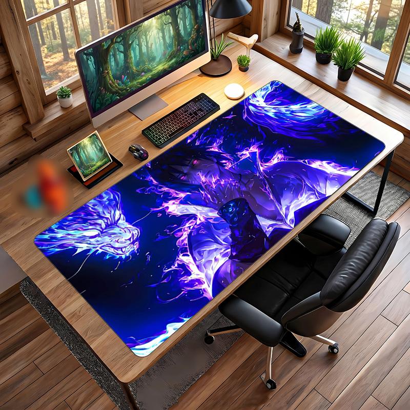 Sasuke Uchiha Printed Mouse Pad Non-Slip Waterproof Rubber Desk Mat for Gaming Office Laptop Home Decor Gift