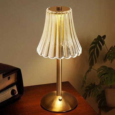 Kristall Tisch Lampe Touch Sensor Schnurlose Schreibtisch Lampe Wiederaufladbare Nacht Nacht Licht Nordic Schlafzimmer Restaurant Hotel Beleuchtung