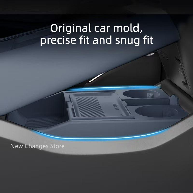 For XPeng P7+ 2024 2026 Silicone Center Console Storage Box Car Lower Dashboard Organizer Glasses Tray Interior Accessories