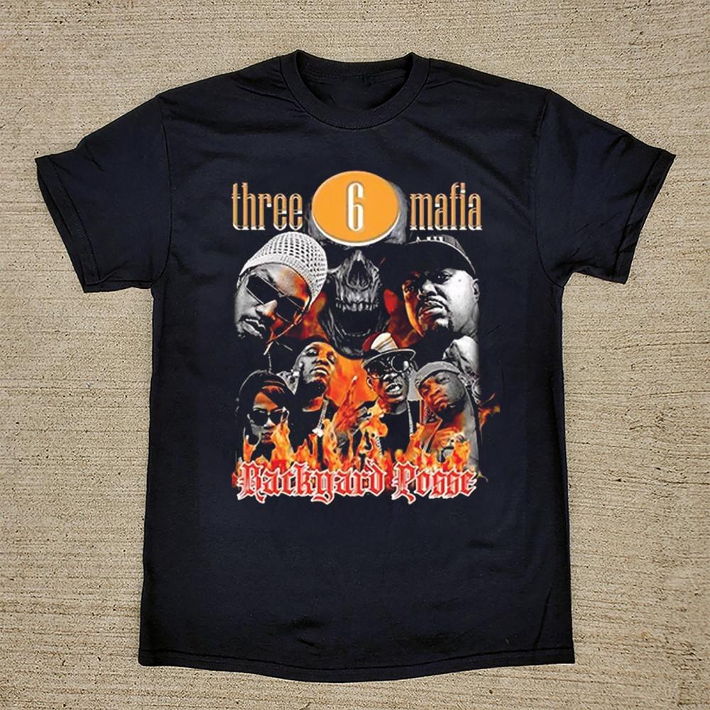 Three 6 Mafia Shirt Three 6 Mafia Vintage T Shirt Black All Size KK152 XXXL