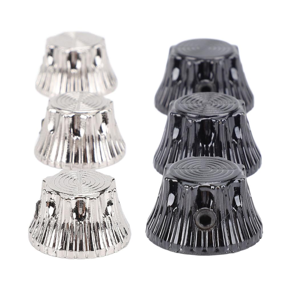 3Pcs Electric Guitar Knobs Metal Potentiometer Dome Top Hat Bell Volume Tone Control with Wrench