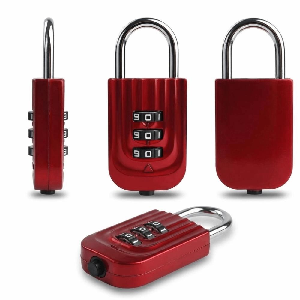 Compact Lightweight Resettable Combination Padlock Zinc Zinc Zinc Alloy Body Padlock Password Lock  Toolbox