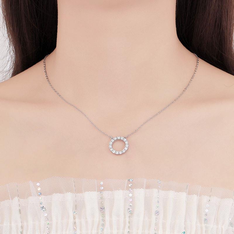Necklace Chain Chain Small Luxury Inlay Pendant Japan and South Korea Simple Students