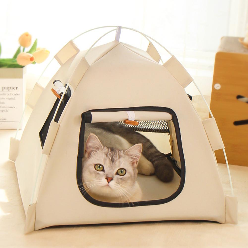 Foldable Pet Tent Cat House All-Season Portable Enclosed Cozy Pet Nest Indoor Travel Pet Bed Cat/Dog Supplies