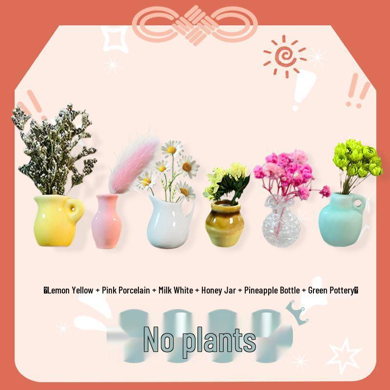 Handmade 3D Ceramic Vase Magnet for Hydroponic Plants & Flowers