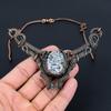 Pinolith-Edelstein, reiner Kupferdraht, umwickelt, handgefertigter Halskettenschmuck als Geschenk