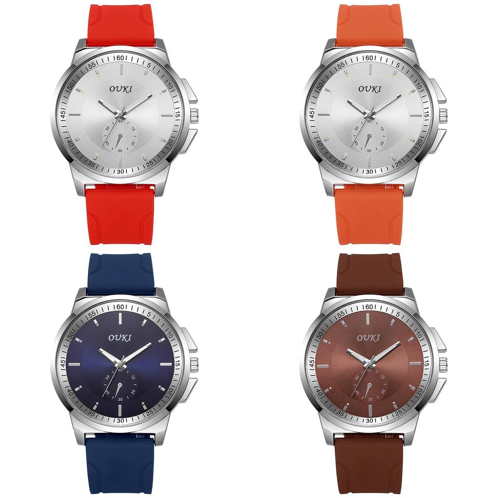 Ouki Heren Quartz Horloge Met Mineraal Glas Wijzerplaat Voor Modieuze Casual Kleding