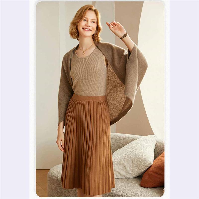 Extra Large 100% Wool Scarf Wrap, 130x70cm Women's Winter Shawl Cape Poncho