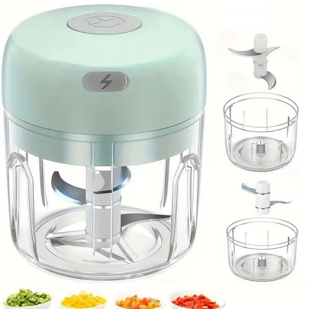 100/250ml Electric Mini Garlic Chopper Wireless Garlic Masher Machine  Kitchen Gadgets