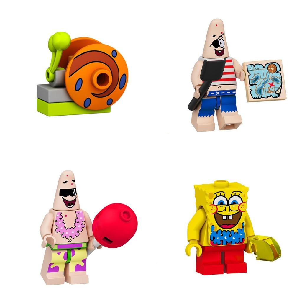 Spongebob Squarepants Building Blocks Toy With Abs Plastic Small Particles For Creative Play