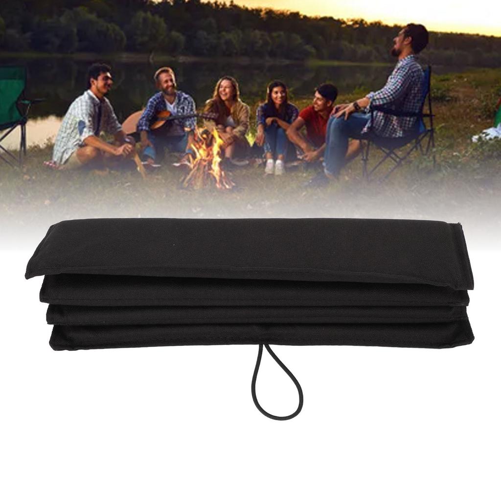 Black Portable Water Proof Picnic Mat Camping Sitting Pad Thickened Folding Small Cushion for Outdoor Beach Travel