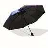 Automatic Folding Umbrella Japanese Landscape with Cherry Blossoms and Mount Fuji. Portable Collapsible Design, Casual Outdoor