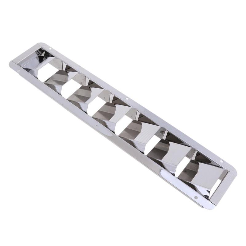 Stainless Steel Boat 7 Slots Louvered Vent Ventilation Grill Cover for Marine Boats Companionway Door and Cabin - Silver