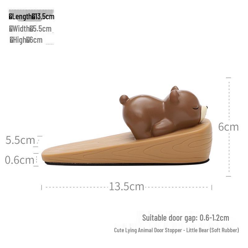 PVC Cartoon Animal Anti-Collision Door Stopper - Creative Home Windproof Door Holder Blocker