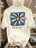 Japanese  Korean Streetwear Style Tshirt Unisex Women Summer  Cotton Clothing Fashion High Quality Short Sleeved Top