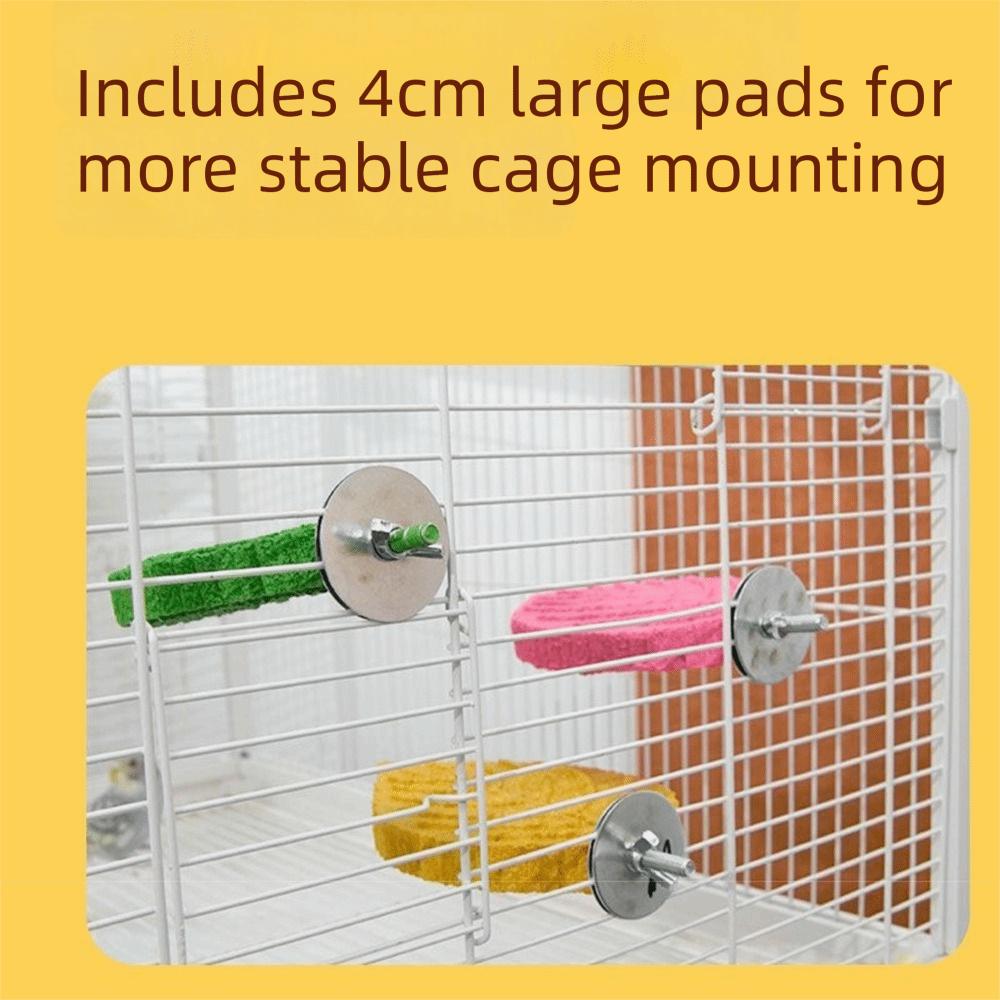 Resin Parrot Claw Grinding Perch Leaf Shape Wear-resistant Parrot Biting Stand Screw/Suction Cup Stable Parrot Perching Station