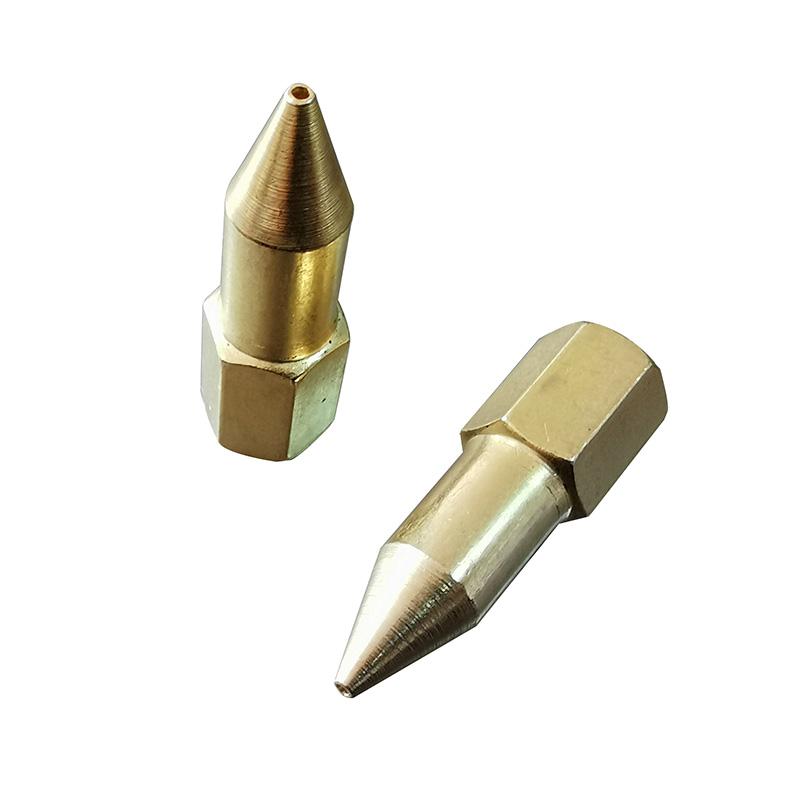 5 Pcs Grease Gun Nozzle Tip Copper-plated Gun Nozzle Universal Steel Nozzle Flat Head Nozzle Pneumatic Oil Grease Head