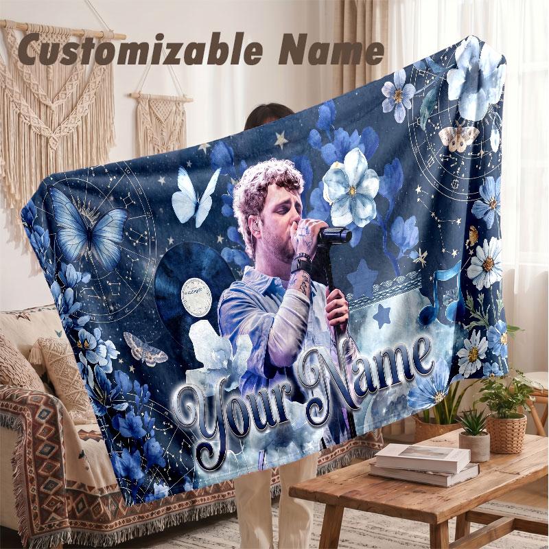 Custom Name Flannel Blanket,Alex Warren Lightweight Warm Bed Blanket For Couch & Holiday Gift