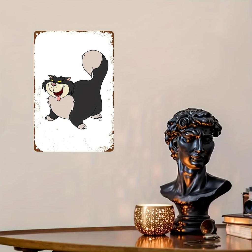 Miniso Disney Animation World Tin Sign Decor Wall Decor Art Wall Mural Room Decoration Decor Retro Metal Sign Plate Bar Posters