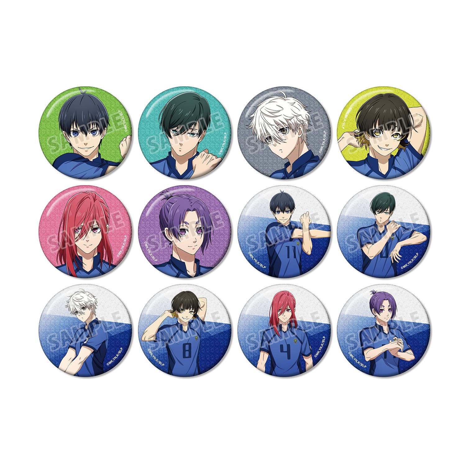 

TV Anime Original Illustration Preparation Trading Glitter Can Badge Box of 12 Blue Lock Pre-Game Ver.