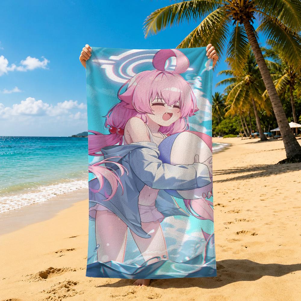 Hoshino Takanashi Blue Archive Towel Towel Soft Pool Gift For Travel Gym Shower Cool Camping Quick Dry Sports Large Beach Towel