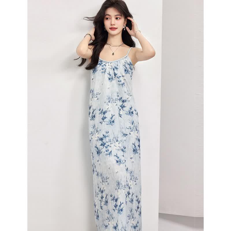 ORIGIN Women s Printed Slip Maxi Dress M