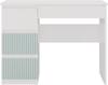 Modern Children's Desk Mijas Arteso Left-Hand Colour White Mint Green 4 Drawers